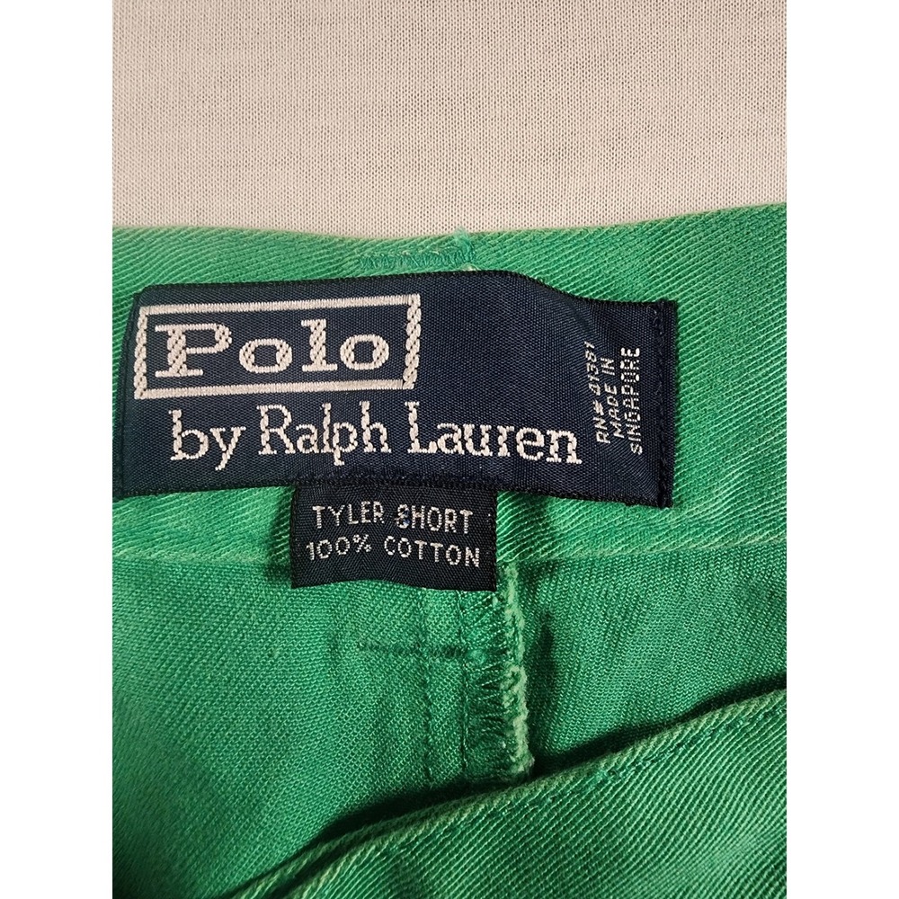 Polo Ralph Lauren Tyler Short Mens 40 Green Pleated Classic Chino Cotton Golf - Picture 5 of 9